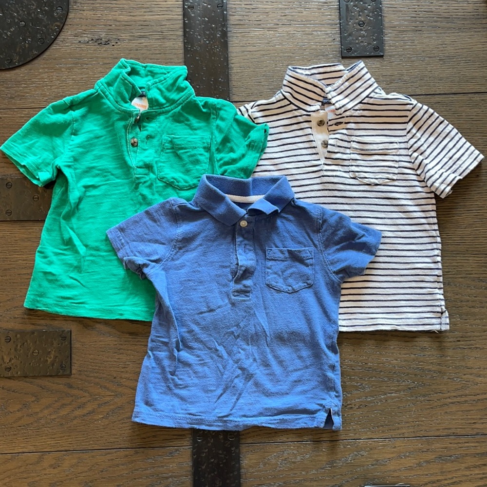 3 cotton polo shirts